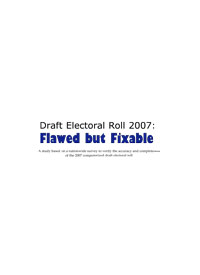 Draft Electoral Roll 2007 - Flawed but Fixable