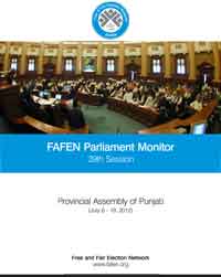 FAFEN Parliament Monitor Provincial Assembly of Punjab 39th Session Report