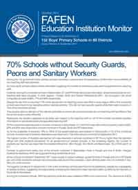 70% Schools without Security Guards, Peons and Sanitary Workers