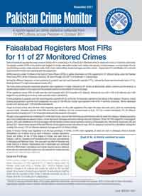 Faisalabad Registers Most FIRs for 11 of 27 Monitored Crimes
