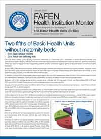 Two-fifths of Basic Health Units Without Maternity Beds