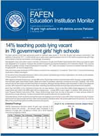 14% Teaching Posts Lying Vacant in 76 Government Girls' High Schools