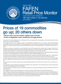 Price of 19 Commodities Go Up; 20 Others Down