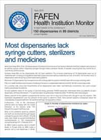 Most Dispensaries Lack Syringe Cutters, Sterilizers and Medicines
