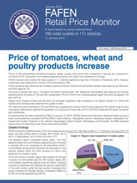 Price of Tomatoes, Wheat and Poultry Products Increase