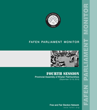 FAFEN Parliament Monitor – Provincial Assembly of Khyber Pakhtunkhwa 4th Session, September 10-18, 2013