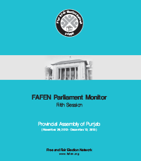 FAFEN Parliament Monitor: 5th Session Provincial Assembly of Punjab (November 29, 2013 – December 13, 2013)
