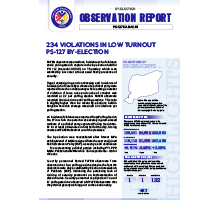 234 Violations in Low Turnout PS-127 By-Election