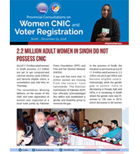 2.2 Million Adult Women in Sindh Do Not Possess CNIC