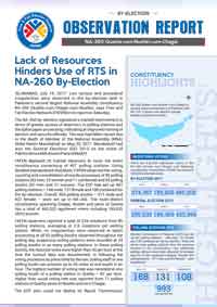 Lack of Resources Hinders Use of RTS in NA-260 By-Election