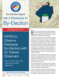FAFEN to Observe Peshawar By-Election with 52 Trained Observers