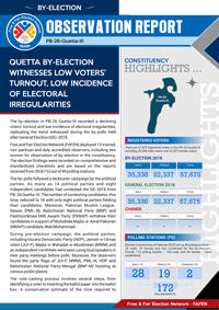 Quetta By-Election Witnesses Low Voters’ Turnout, Low Incidence of Electoral Irregularities