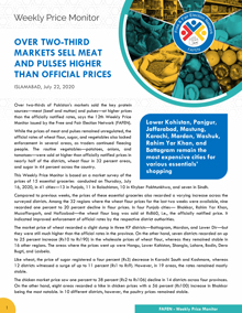 Over Two-Third Markets Sell Meat and Pulses Higher Than Official Prices